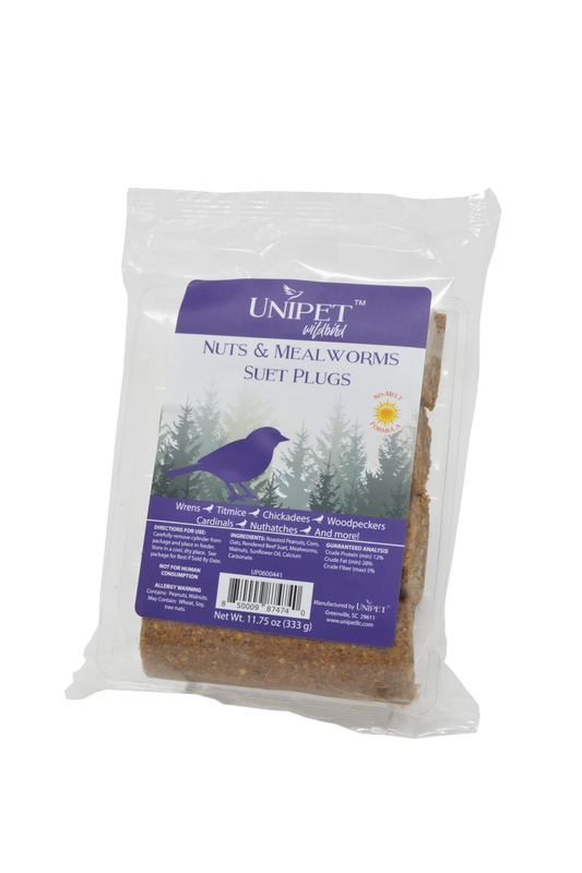 Unipet™ Wild Bird – Nuts & Mealworms Suet Plugs