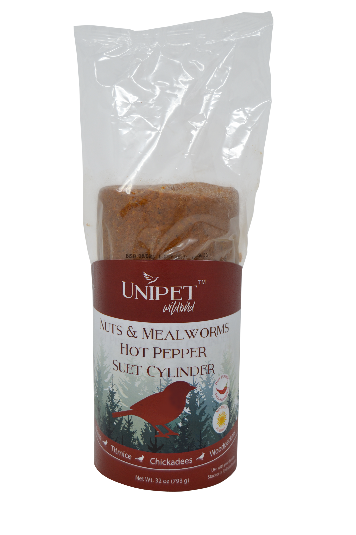 Unipet™ Wild Bird - No Melt Nuts & Mealworm Hot Pepper Cylinder