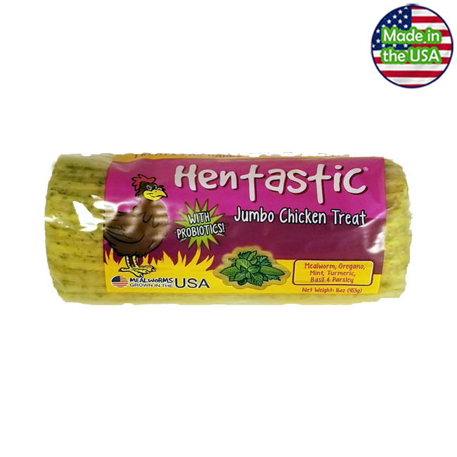Hentastic® Jumbo Chicken Treat with Mealworm, Mint, Oregano, Basil, Parsley, Turmeric & Probiotics