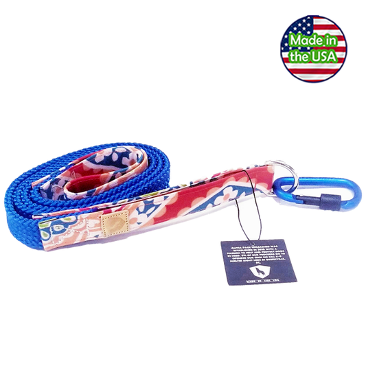 Alpha Pack Unleashed Waterproof 5' Dog Leash - Coral Reef