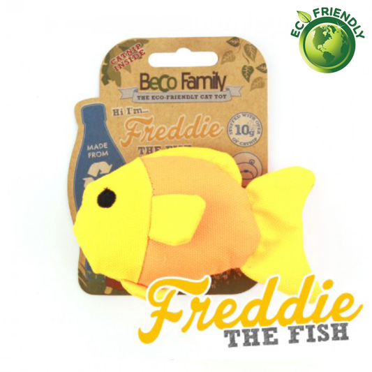 BecoPets Freddie the Fish Catnip Filled Cat Toy