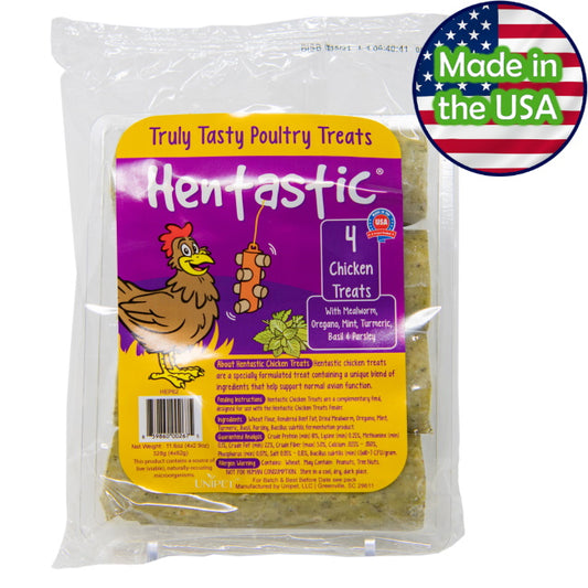 Hentastic® Chicken Treats with Mealworm, Oregano, Mint, Turmeric, Basil, and Parsley with Probiotics