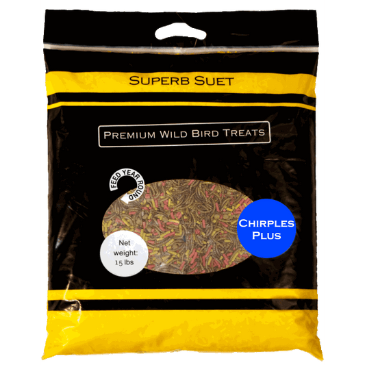 Superb Suet® Chirples Plus Mealworms 15 lbs. Resealable Bag